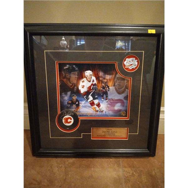Jarome Iginla Signed Autographed Framed Portraight 18w x 19h
