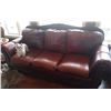Image 1 : Ashley Furniture Limited Edition Three Seater Brown Leather Glamorous Couch 92w x 36d x 44h