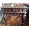 Image 1 : Ashley Furniture Limited Edition Solid Wood w/carved accents Side Table 28w x 28d x 27h