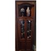 Image 1 : Corner Wood & Glass Display Cabinet For Holding Decorative Collectible Treasures