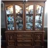Image 1 : Large Wood & Glass Vintage China Cabinet Contents Not Included