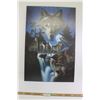 Image 1 : Wolf Pressboard Print - 23 1/4" x 35"