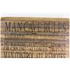 Image 2 : *Man Cave Rules Wooden Wall Art Piece - 29" x 29"