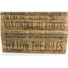 Image 3 : *Man Cave Rules Wooden Wall Art Piece - 29" x 29"