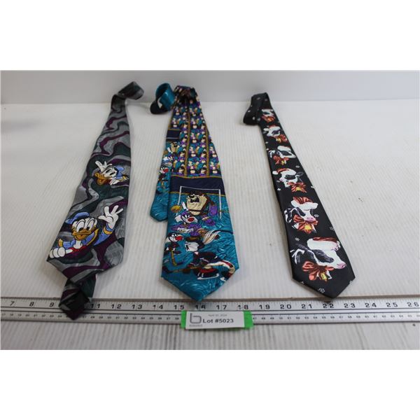 (3) Ties - Donald Duck, Tasmanian Devil