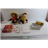 Image 1 : (2) Curious George Plushes, Valentines, and Puzzle Box