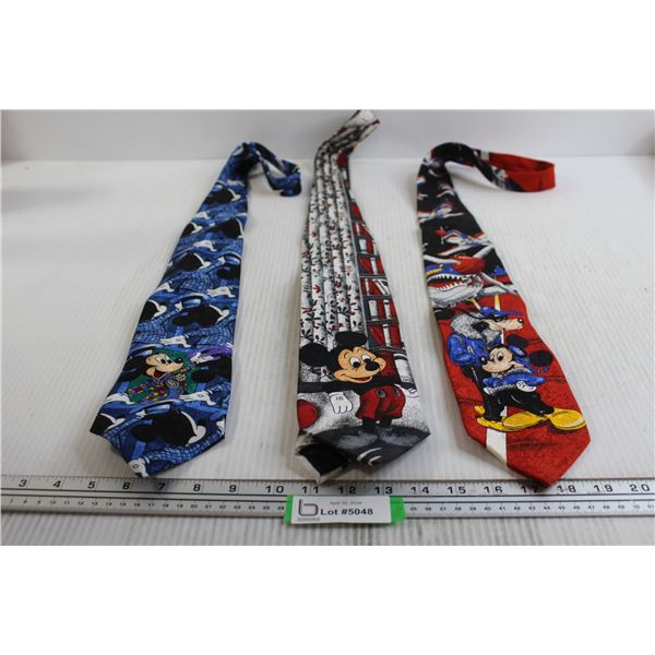 (3) Mickey Mouse Ties