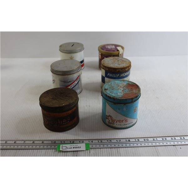 (6) Tobacco Tins