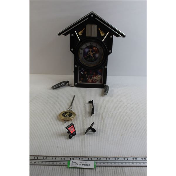 Elvis Presley Elvis For All Time Cuckoo Clock - Untested