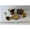 Image 1 : Brass Miniatures - Covered Dish, Chest, Trivet, etc.