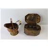 Image 2 : Brass Miniatures - Covered Dish, Chest, Trivet, etc.