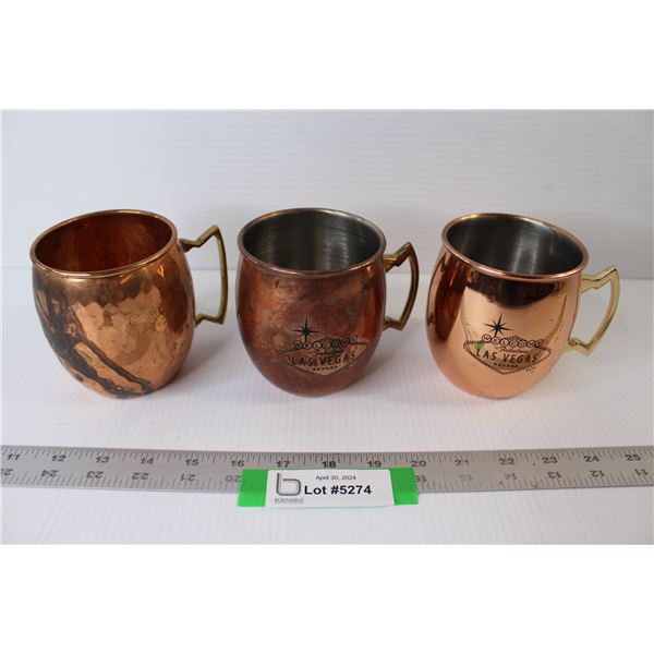 (3) Copper Cups