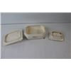 Image 6 : White Ceramic Cigarette Case & Ashtray, (2) Plaster Wall Hangings