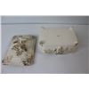 Image 7 : White Ceramic Cigarette Case & Ashtray, (2) Plaster Wall Hangings