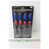 Image 1 : NHL 4 Piece Steak Knife Set - New York Rangers - New In Box