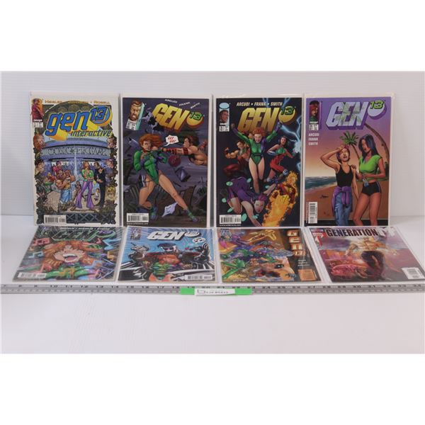 (8) Comics - Gen 13 # 1; 32; 34; 35; 43; 44; 57 & Generation M #4 of 5