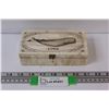 Image 1 : Whale Bone Replica 1793 Scrimshaw Reproduction Trinket / Jewelry Box