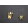 Image 1 : (2) Vintage Masonic Eastern Star Brooch & Florenza Jade Nuggets Brooch Pin