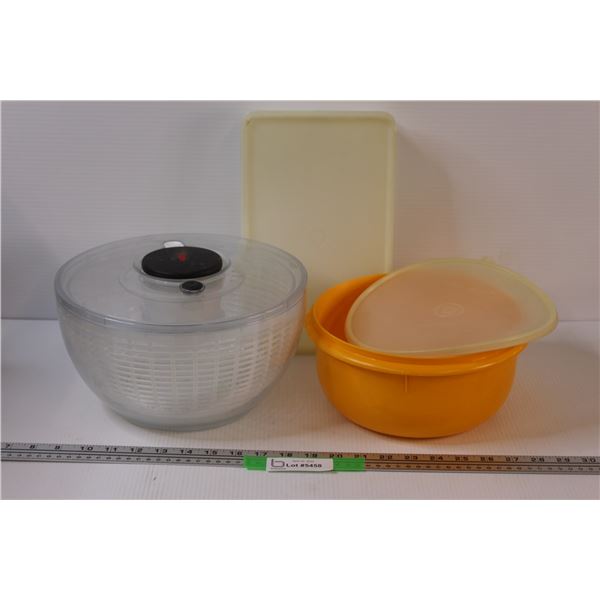 (3) 2 - Tupperware and OXO Large Storage Bowl