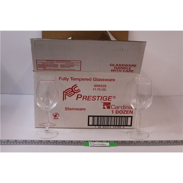 ABC Prestige Fully Tempered Glassware Stemware Cardinal 1 Dozen in Box