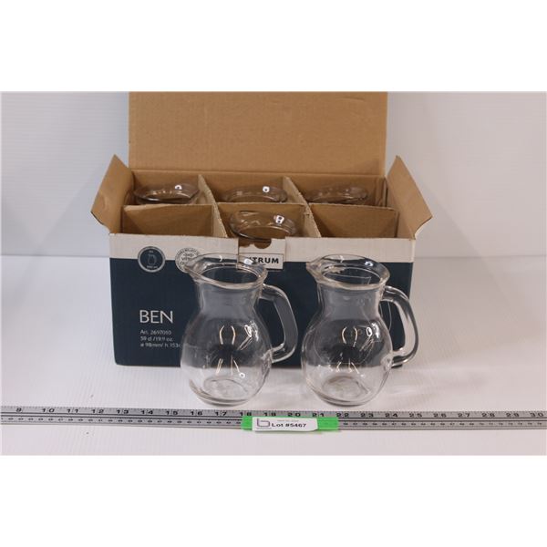 (6) Vitrum BEN 1/2 L Mini Glass Jugs - Open Box of 6