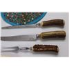 Image 4 : Oven Mitts, Air Freshener, Sheffield England Carving Knife Set w/Bone Handles, Pot Holder, Key Chain