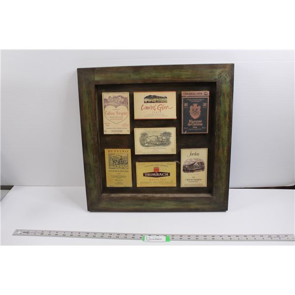 Tin Frame Wine Label Wall Art - (19.5x19.5")