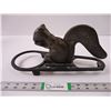 Image 1 : Vintage Cast Iron On Wood Squirrel Nutcracker