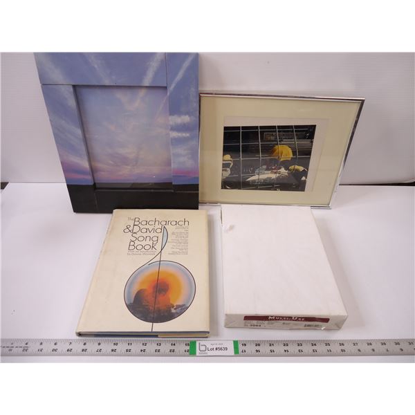 (2) Framed Pictures, Song Book and Pkg. of Multi Use Paper