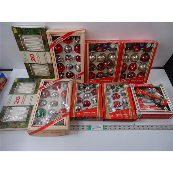 (9) Boxes of Christmas Ornaments