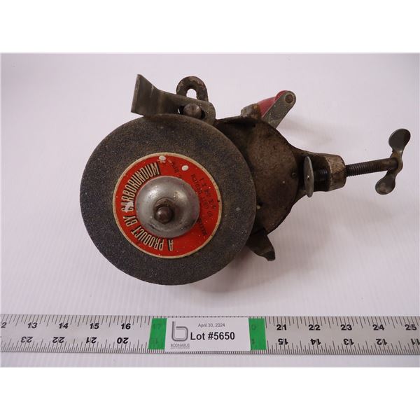 Table Mount Hand Crank Grinding Wheel