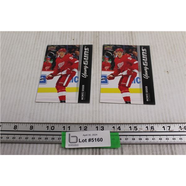 (2) Moritz Seider Jumbo Young Guns Hockey Cards