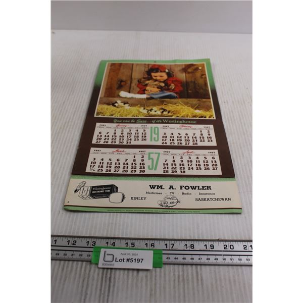 1957 Advertisement Calendar Bodnarus Auctioneering 1957-advertisement-calendar-bodnarus-auctioneering