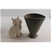Image 4 : Cat Decoration, Green Vase