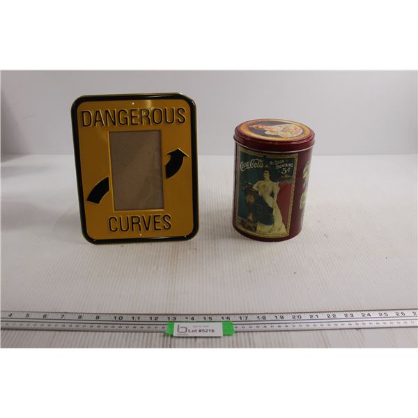 Dangerous Curves Picture Frame (Curved Edge, 8 1/2" x 10 1/2"),Coca-Cola Tin