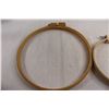 Image 2 : (2) Needlepoint Hoops - 9 1/2", 13 1/2"