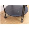 Image 2 : *Dark Blue Two Tier Folding Table/Stand (21" Dia. x 33"Tall)