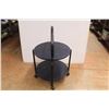 Image 4 : *Dark Blue Two Tier Folding Table/Stand (21" Dia. x 33"Tall)