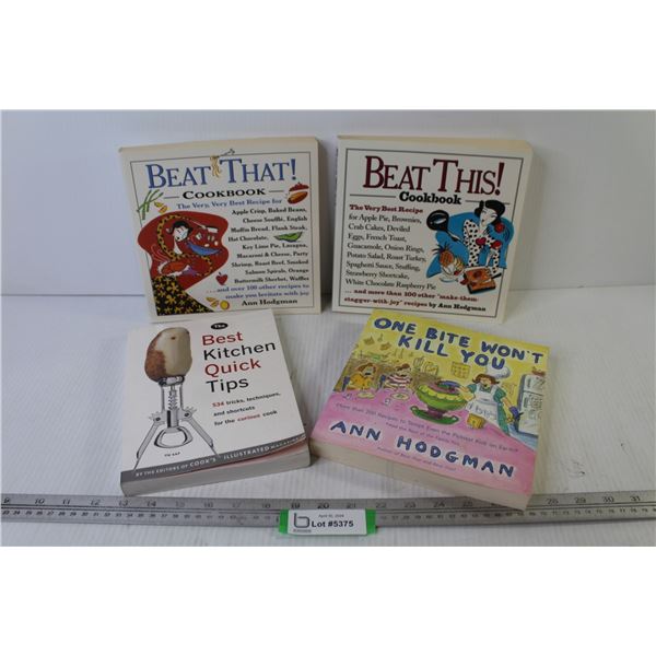 (4) Cook Books - Beat This - Beat That - One Bite Won't Kill You - Best Quick Kitchen Tips