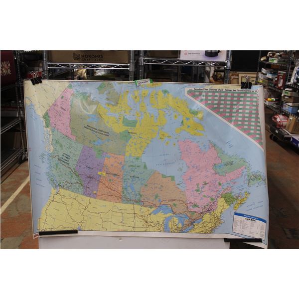 *Laminated Randy McNally Map of Canada