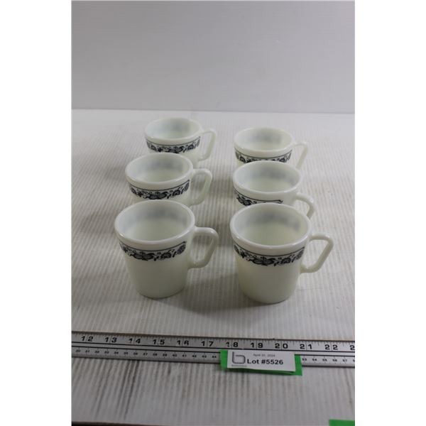 (6) Vintage Pyrex Old Town Blue Onion Coffee Mugs