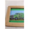 Image 2 : Wooden Frame with Truck Print - 14" x 11"