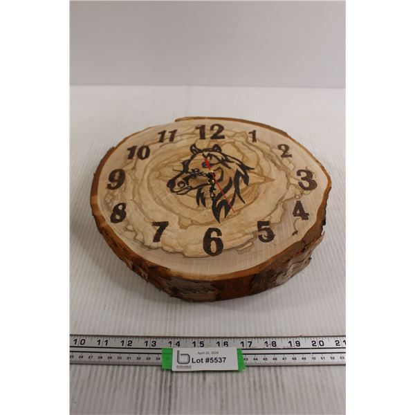 Horse Wooden Clock - Untested