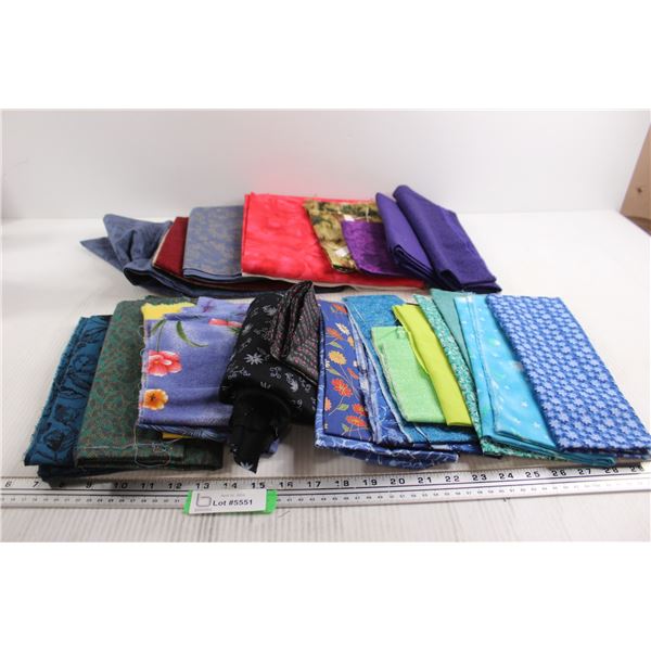 Assorted Blue and Other Fabrics