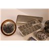Image 2 : (2) DVDs ( Transformers & Yves Saint Laurent), Vintage Ice Cube Trays, (4) Tin Cans (2 w/Hardware Na