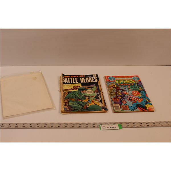 (2) Vintage Comic Books - 1966 Giant Action Issue  Battle Heros  (Poor Condition ) & 1981 DC Comics 