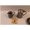 Image 2 : (2 pcs) The Wilton Co. Cast Aluminium (Beer Stein & Small Pitcher), Cast Aluminum Footed Dish, Pewte