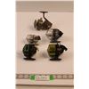 Image 1 : (5) Vintage Fishing Reels of Various Styles & Condition - Daiwa, Johnson, Match, Fisher 7 Intrepid