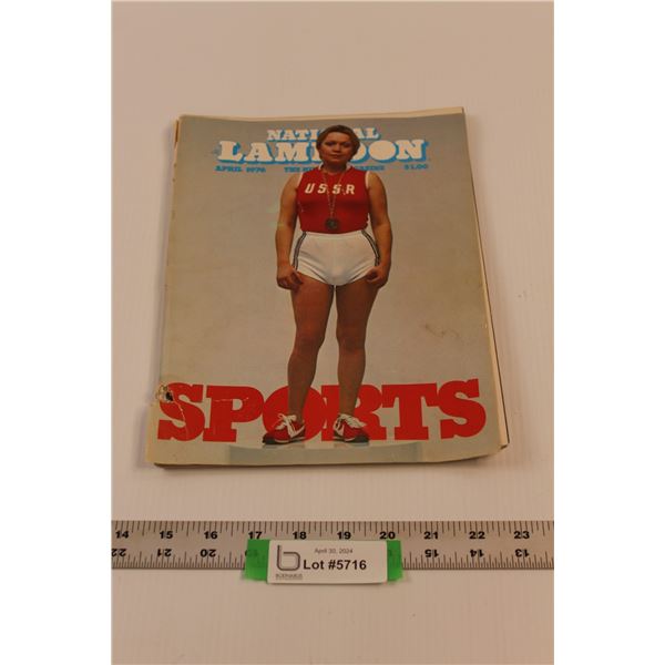 Vintage 1976 "National Lampoon" Sports Magazine - (Fair Condition)