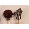 Image 3 : (2) Jiggers (Wooden Switzerland Music Playing & Knights Helmet, Skull Bottle w/Cork Stopper & Wooden